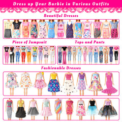BHYTAKI deluxe doll clothes assortment promotes creativity, fine motor skills, and pretend-world adventures.