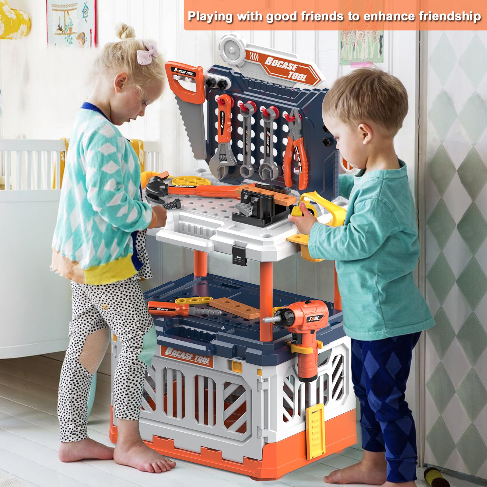 BHYDRY Tool Bench supports STEM curiosity through hands-on construction activities.