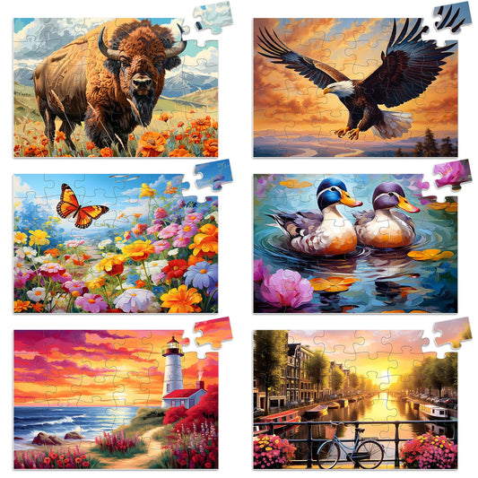 Biarek animal puzzles for seniors with large pieces, easy handling and engaging design