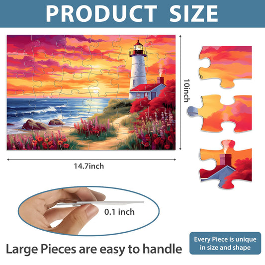 Biarek landscape puzzles for seniors with vivid colors to captivate attention