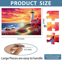 Biarek landscape puzzles for seniors with vivid colors to captivate attention
