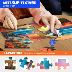 Biarek easy-grip embossed puzzle pieces enable comfortable handling during play.