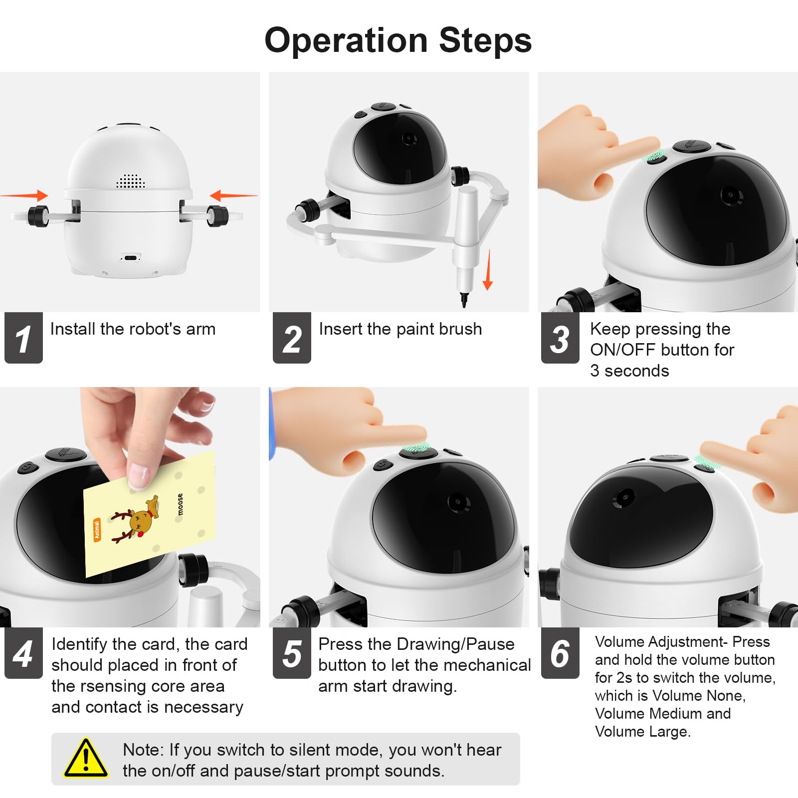 BiBiSi drawing robot box packaging showing all-in-one kit contents for gifting