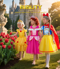 BIBUTY princess cape enhances pretend play with graceful movement.