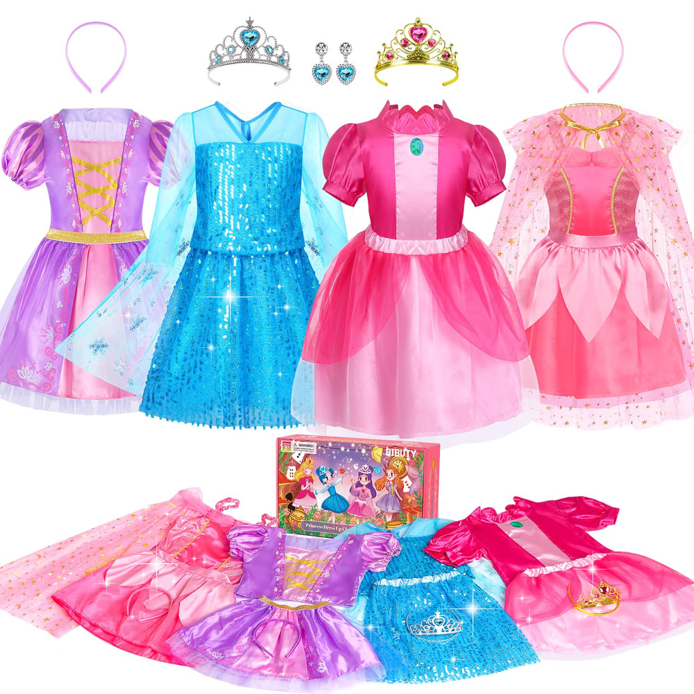 Bibuty princess dress up set with four outfits sparks imaginative play.