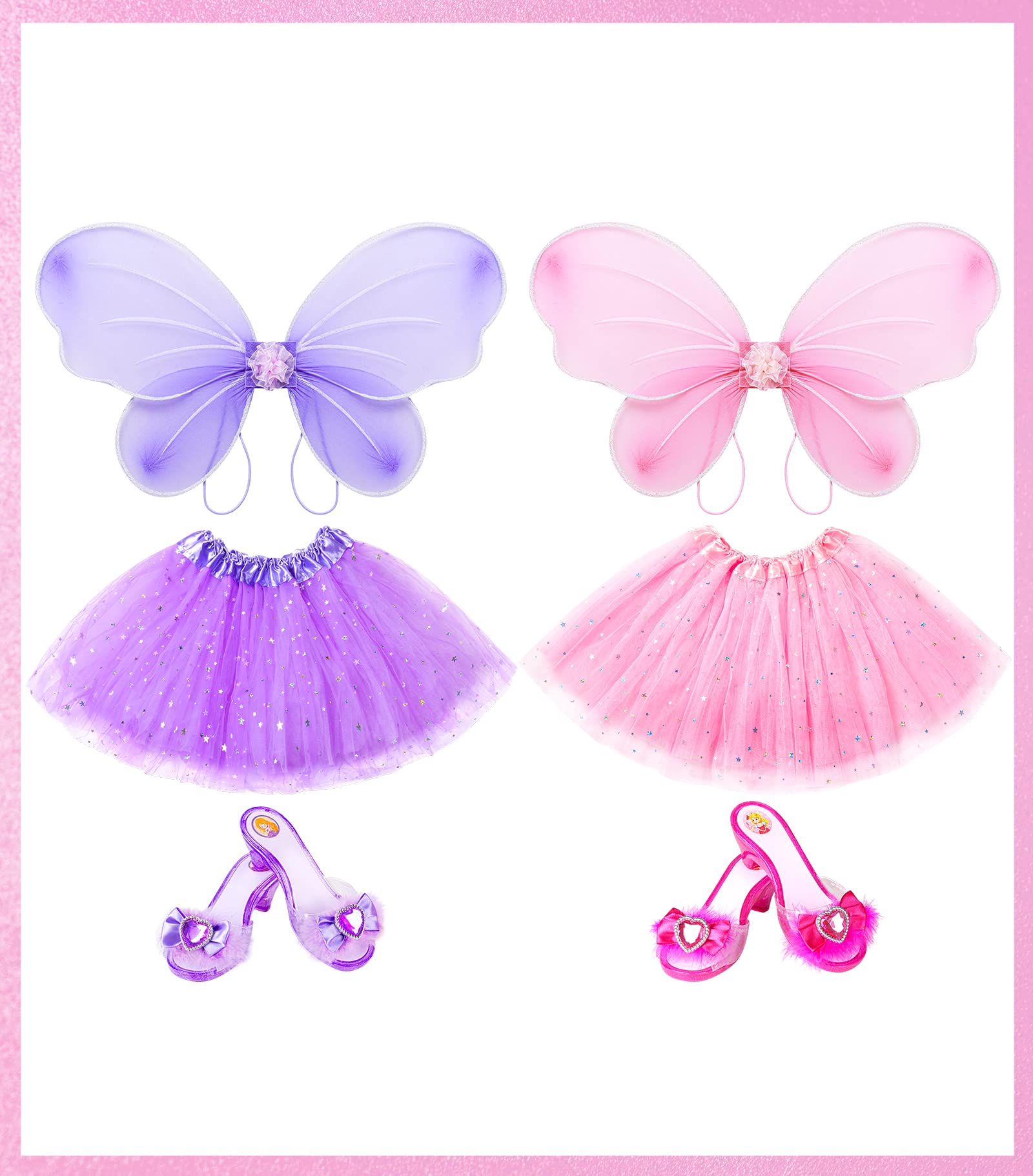 BIBUTY princess dress-up shoes set keeps little feet comfy during pretend play.