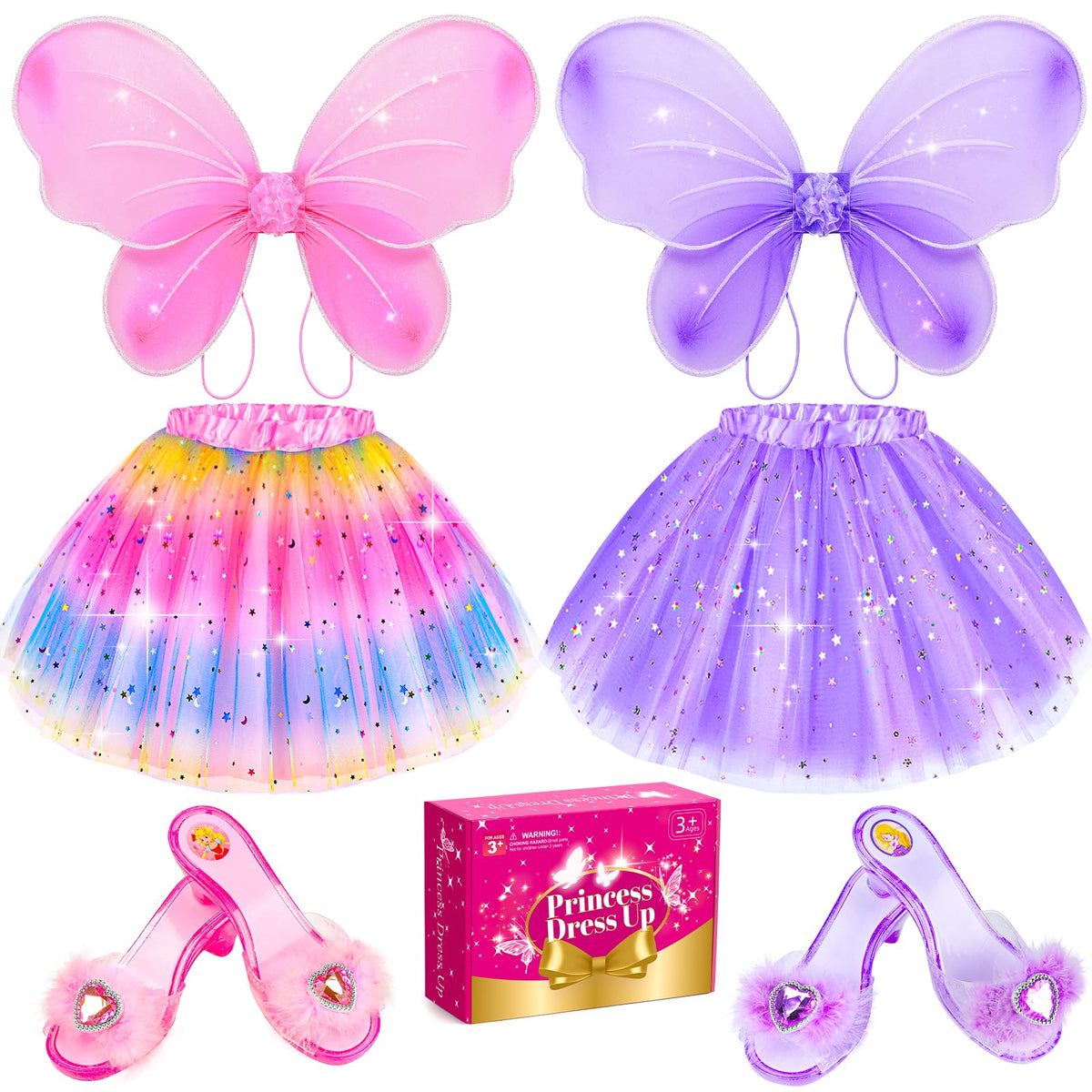BIBUTY princess wings-tutu set for imaginative dress-up fun