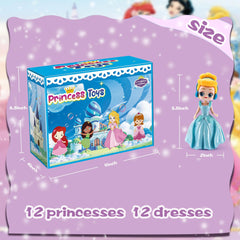 Bicakza Princess Figures 12 Pack provides durable, colorful characters for pretend play
