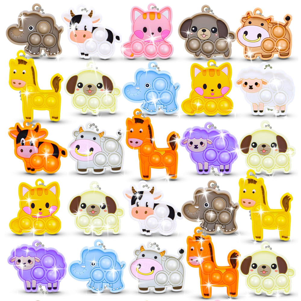 BicMan mini pop keychain close-up shows soft silicone texture for calming fidget play.