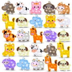 BicMan mini pop keychain close-up shows soft silicone texture for calming fidget play.