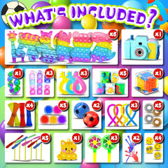 BicMan treasure box fillers vibrant toys for treasure hunts.