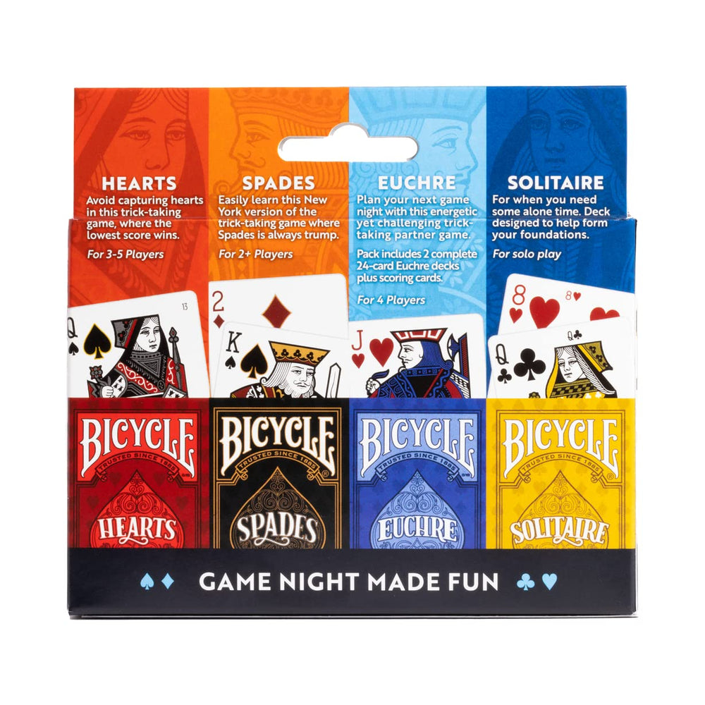 Bicycle 4in1 Hearts deck designed for engaging family-friendly play