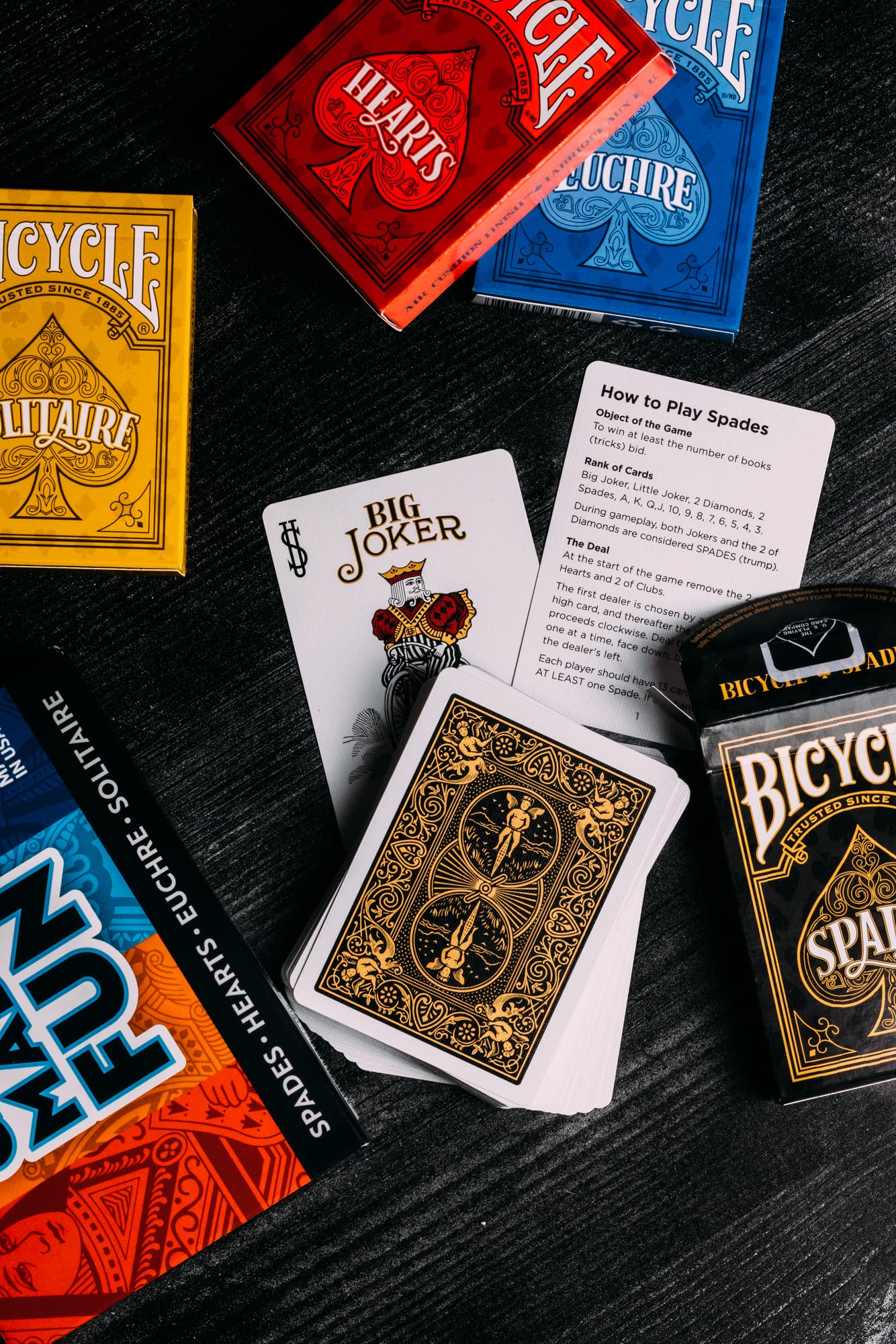 Bicycle 4in1 Solitaire deck ideal for solo, relaxing evenings