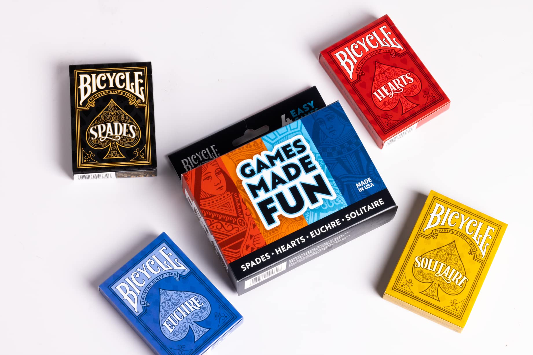 Bicycle 4in1 Spades deck ready for fast rounds and confident shuffles