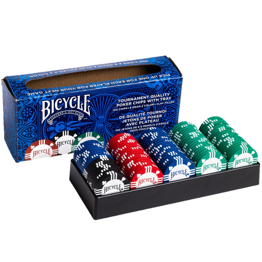 Bicycle 8G clay poker chip green with premium weight for authentic casino feel.