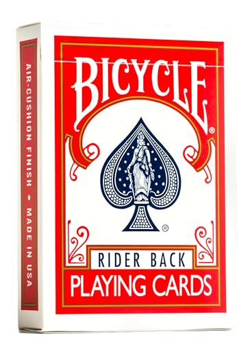 Bicycle All Red Poker Size 12 Pack deck back, complete set for multi-game evenings.