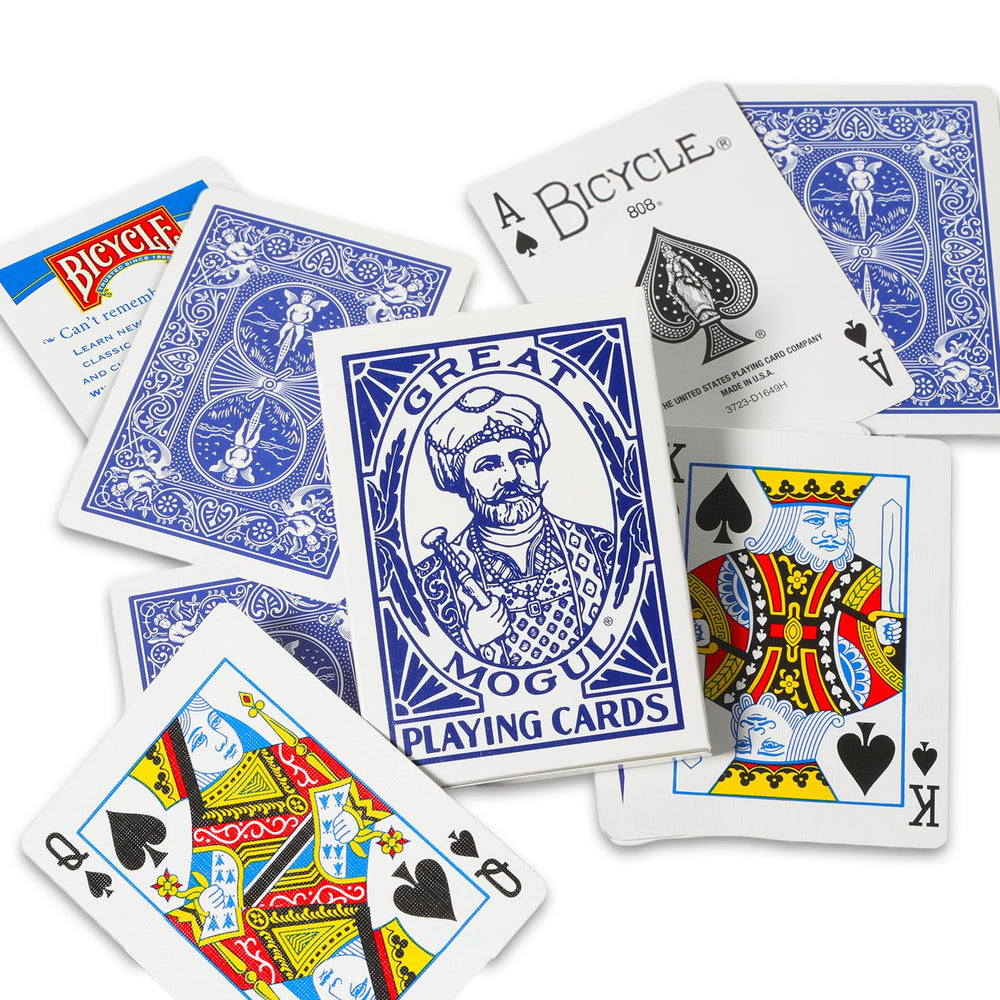 Bicycle collectible box keeps 12 Great Mogul decks organized and portable.