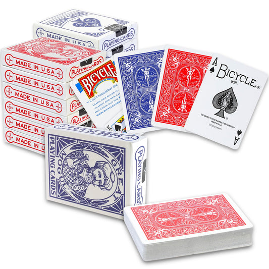 Bicycle Great Mogul Rider Back 12-pack decks in collectible box for game nights.