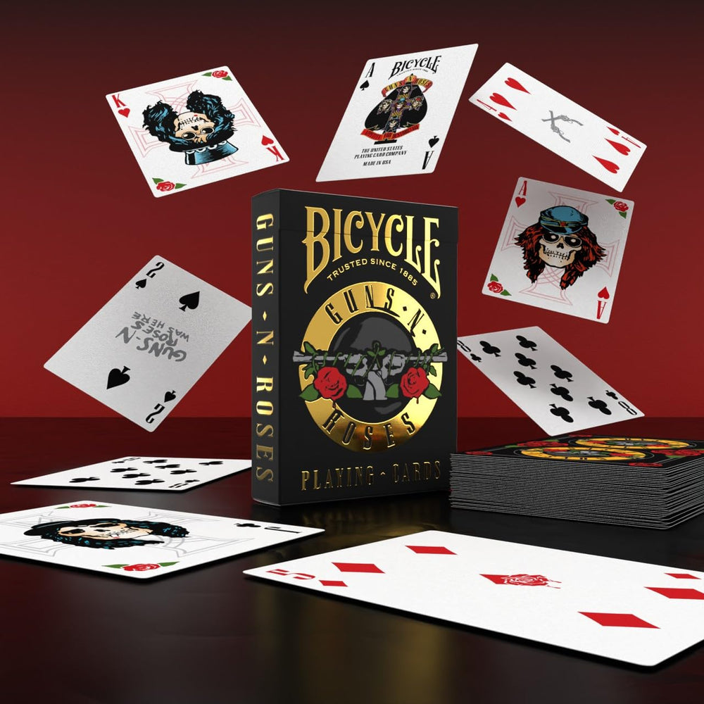 Bicycle deck held in hand showing scale and comfortable poker-size handling