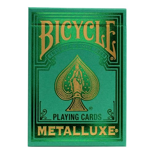 Bicycle Metalluxe green foil back enhances collector appeal and design