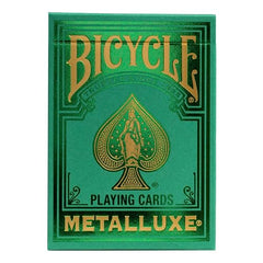 Bicycle Metalluxe green foil back enhances collector appeal and design