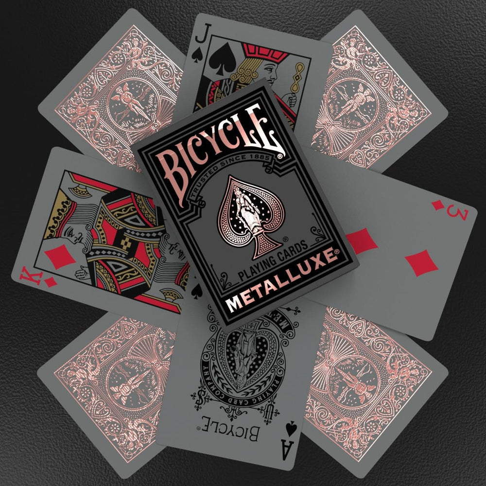 Bicycle Metalluxe three-pack presentation ideal for display.
