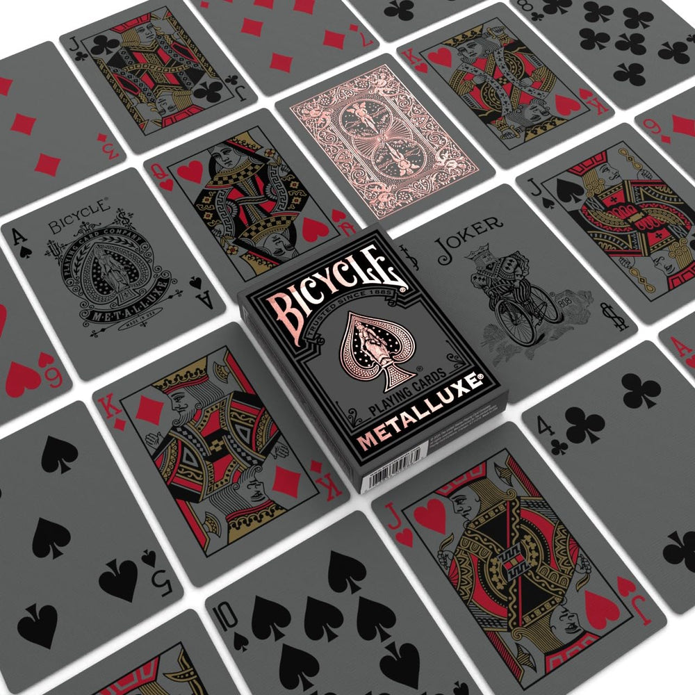 Bicycle Metalluxe USA-made premium stock for durable play.