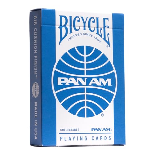 Bicycle Pan Am Air playing cards light blue deck ready for portable play anywhere.
