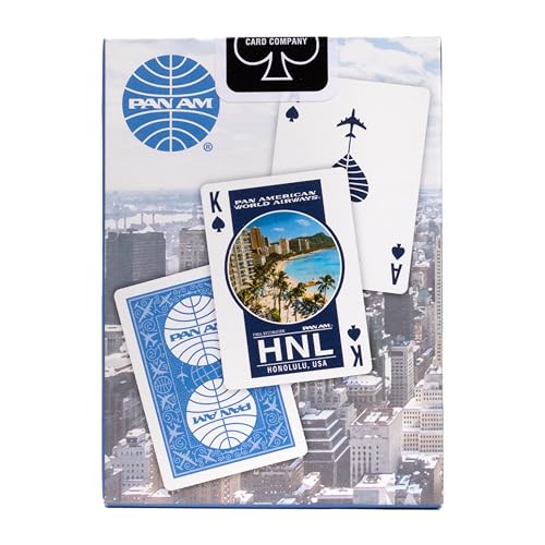 Bicycle Pan Am Air playing cards navy deck designed for durable handling.