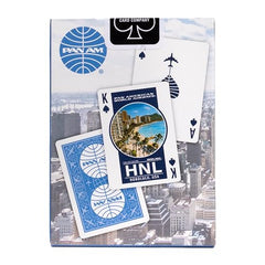 Bicycle Pan Am Air playing cards navy deck designed for durable handling.