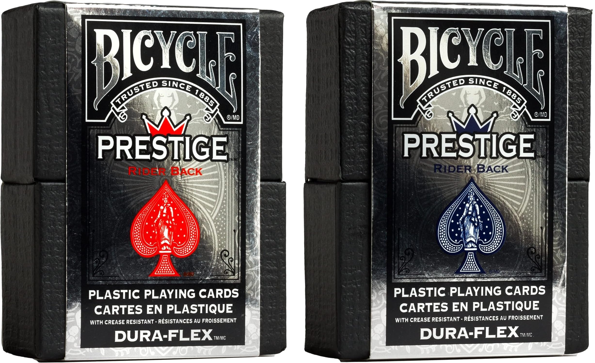 Bicycle Prestige waterproof card case with two decks for on the go durability