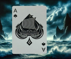 Bicycle Vikings deck stock and finish ensures smooth shuffles.