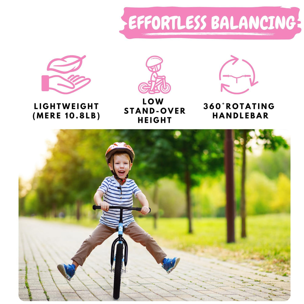 Bicystar balance bike air tires deliver stable traction on various surfaces.
