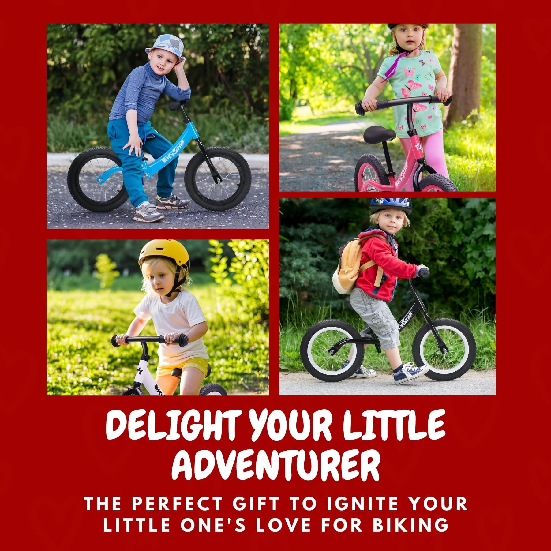 bicystar balance bike gift ready packaging helps birthdays feel special.