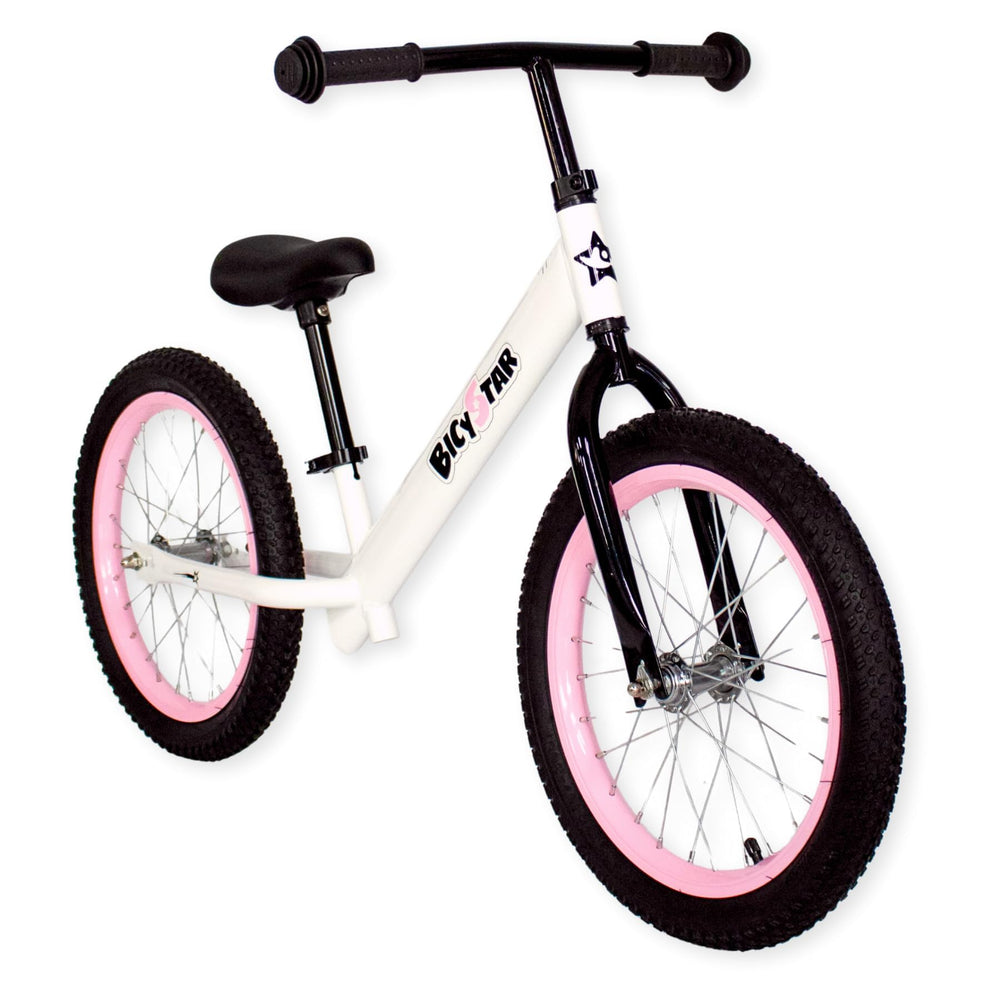 Bicystar balance bike pedal-free design helps kids learn balance quickly.