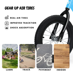 Bicystar balance bike soft grips and padded seat for comfort