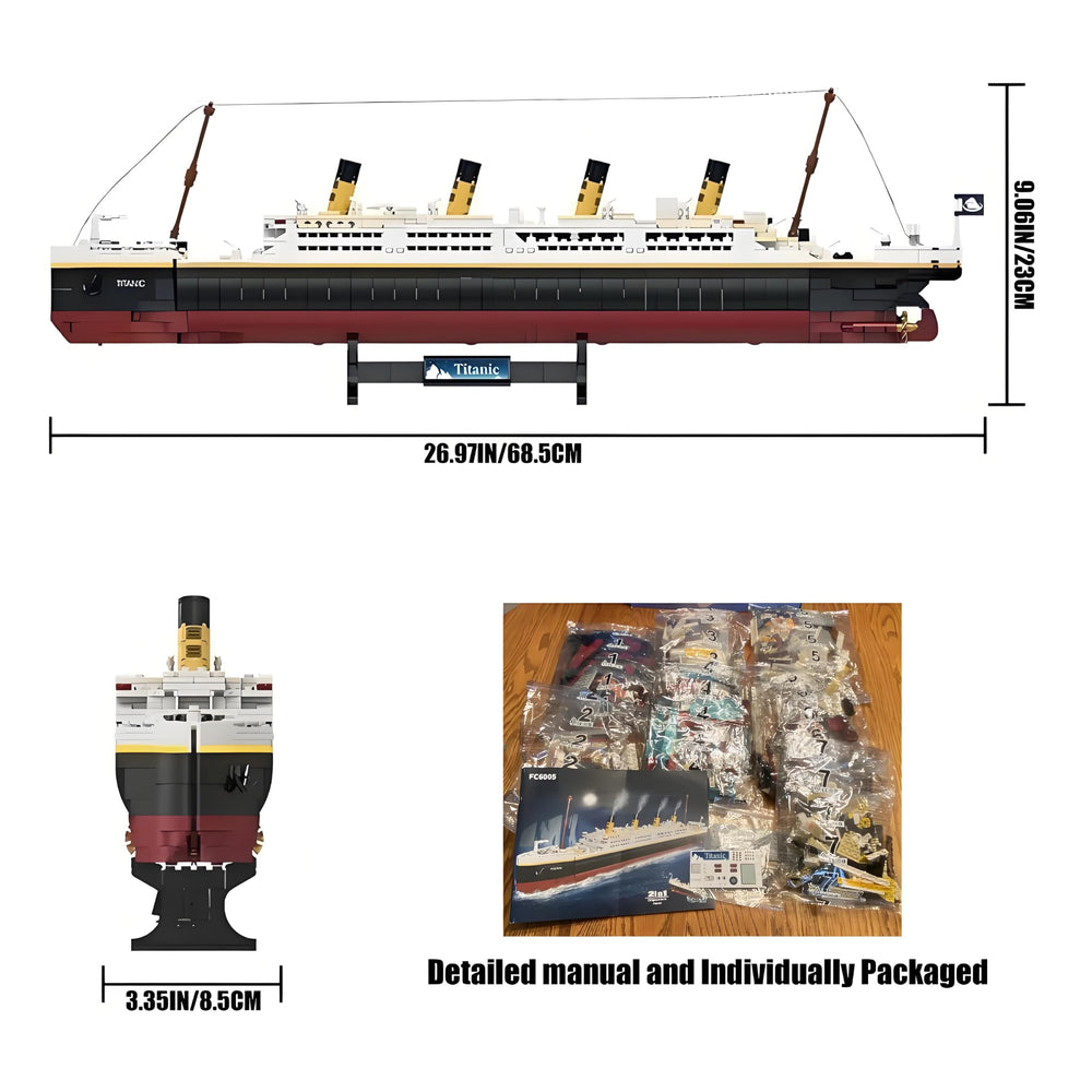 BIDIUTOY Titanic model kit durable blocks ensure long-lasting builds for repeat enjoyment