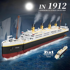 BIDIUTOY Titanic model kit stand display supporting the finished model as a stylish home or office piece