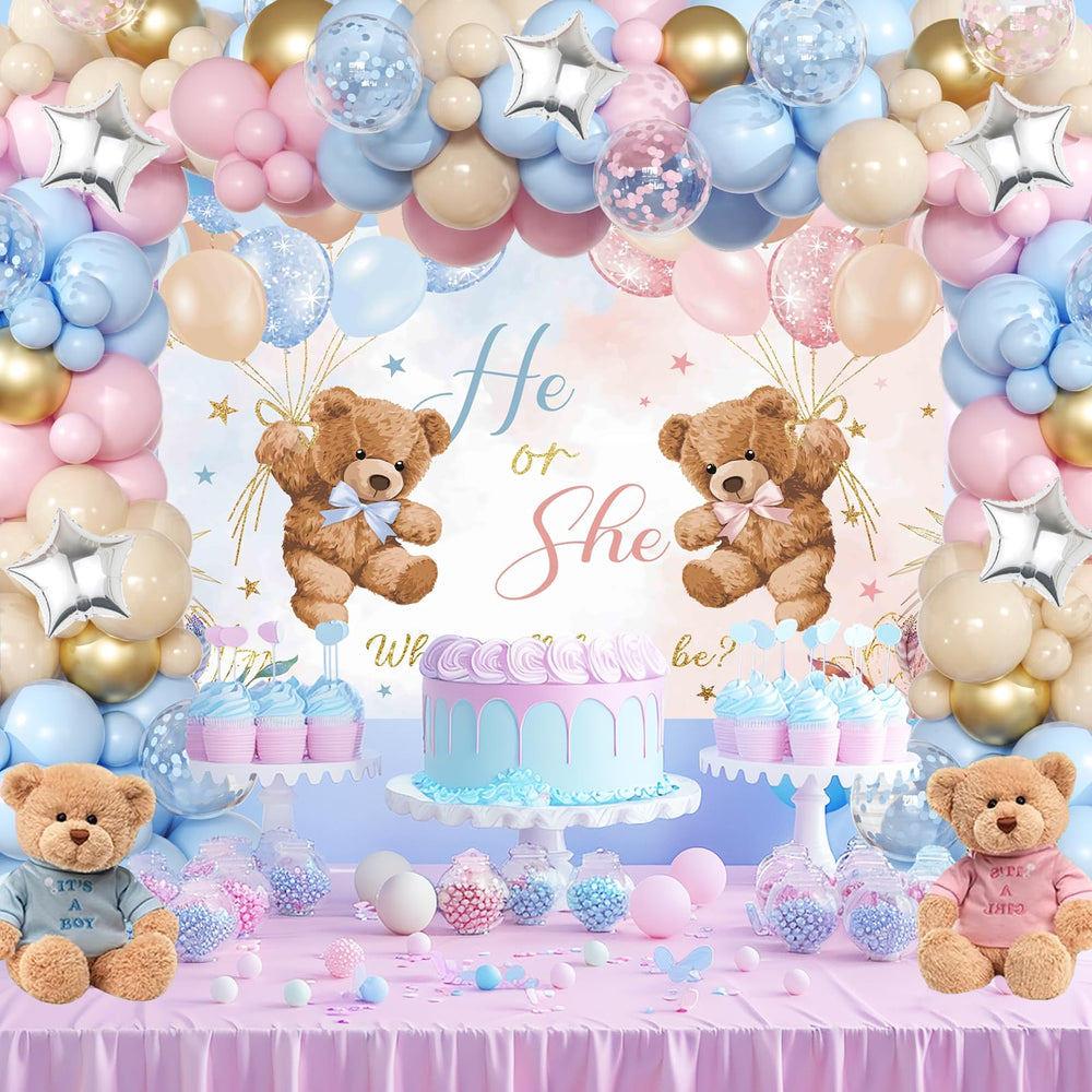BIENAN 12-inch pink blue confetti balloons for festive decor