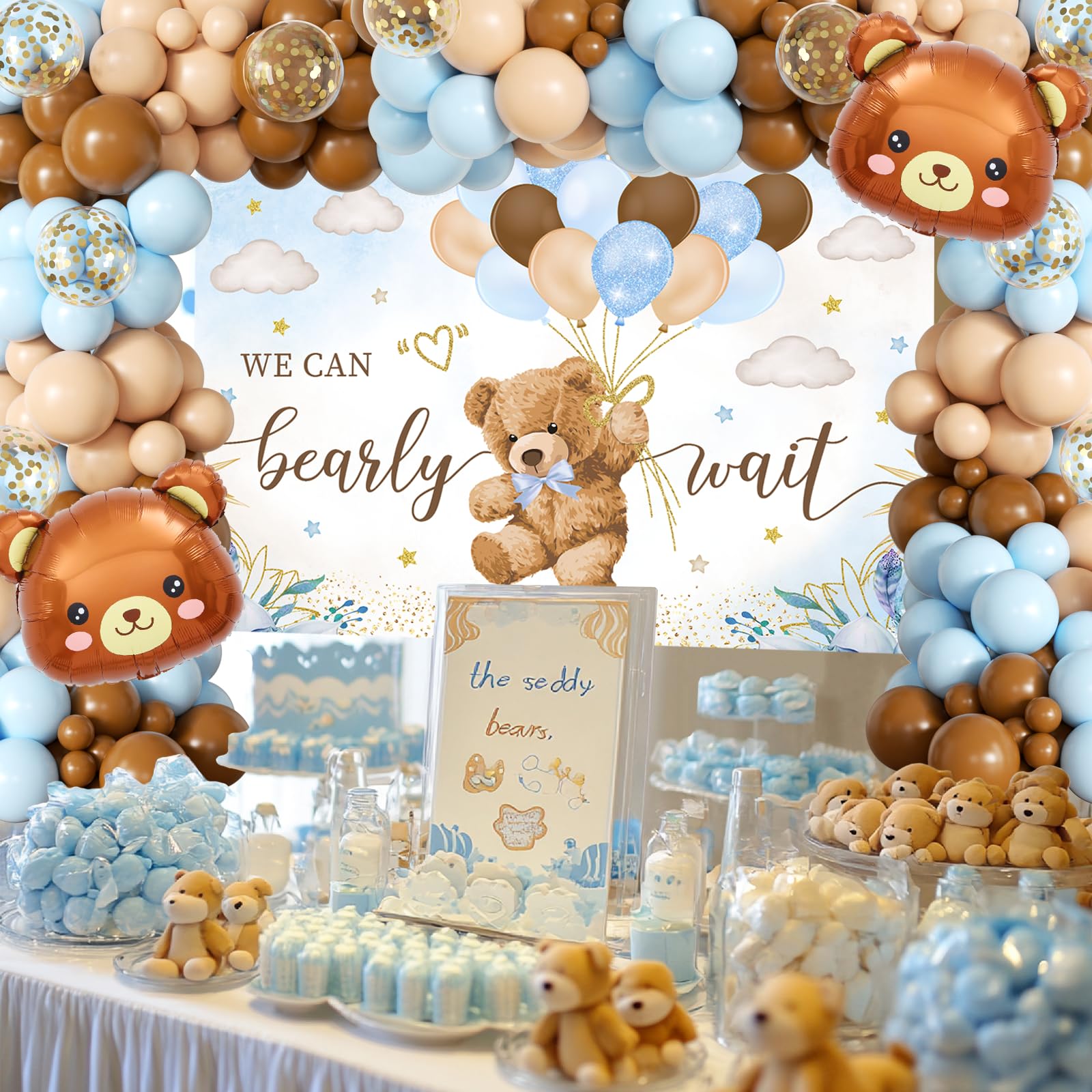 bienan 18-inch bear foil balloons create bold party accents.