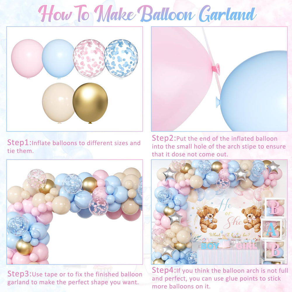 BIENAN 68-piece balloon set for arch and backdrop decorations