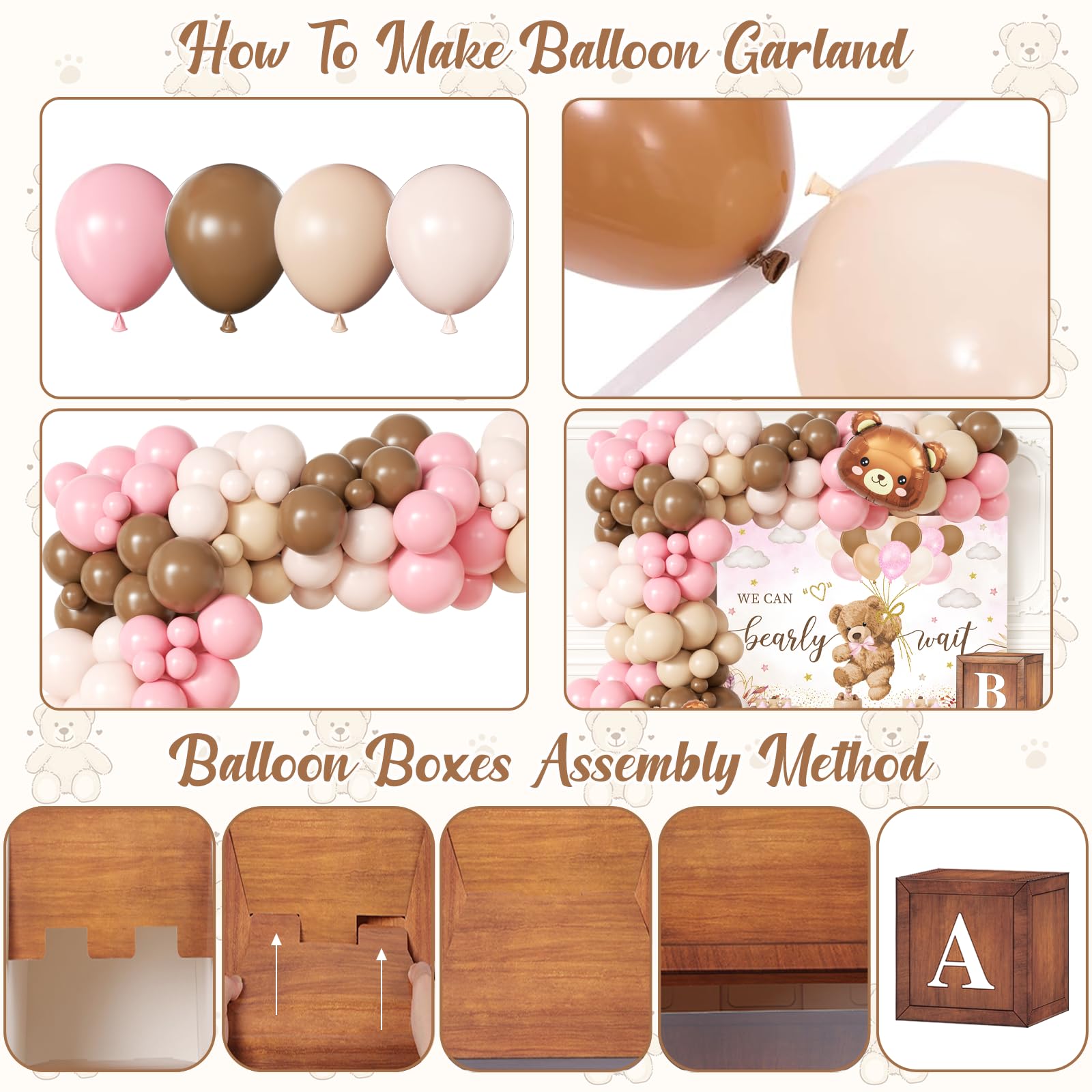 BIENAN bear-theme decor set creates cozy, photo-friendly party vibes