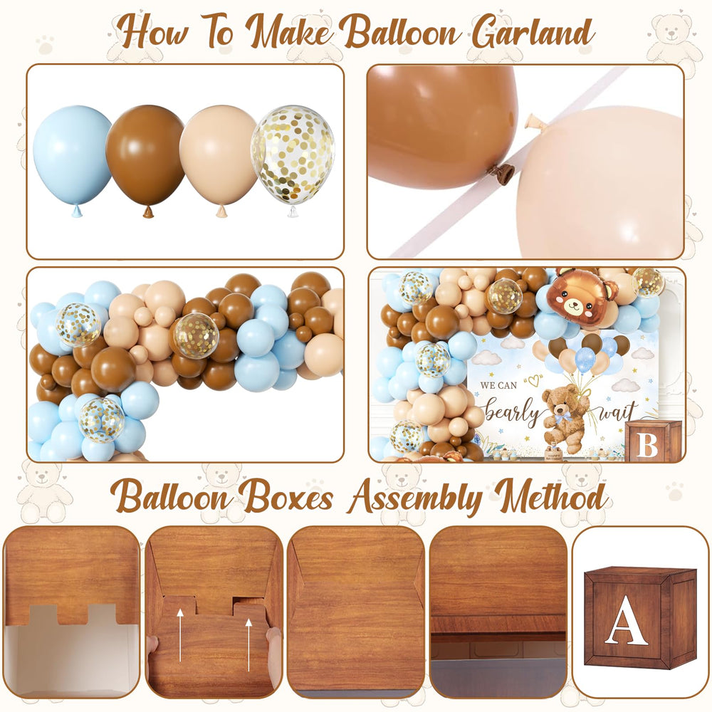bienan boy baby shower decor kit coordinates the whole theme.