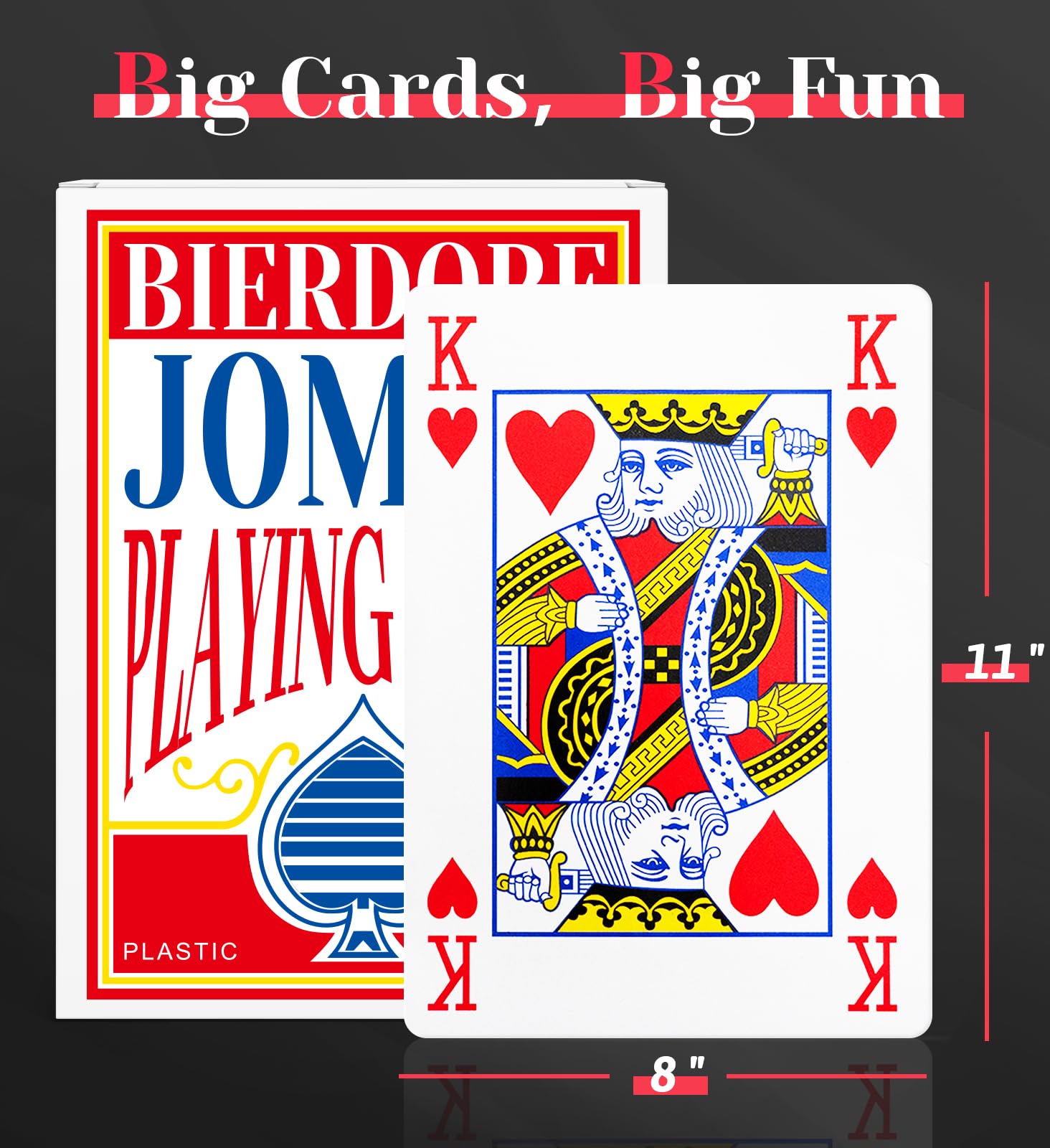 BIERDORF oversized cards designed for seniors with bold suits