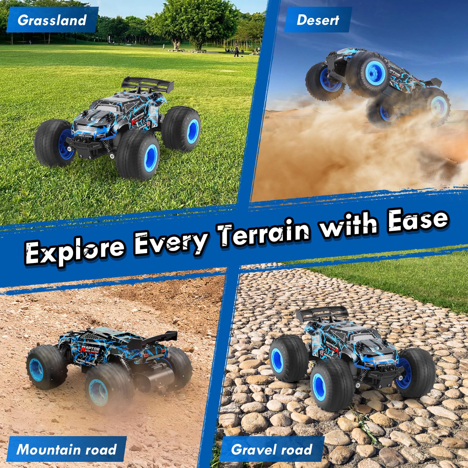 BIFYTON all-terrain RC car with ABS shell for rugged surfaces