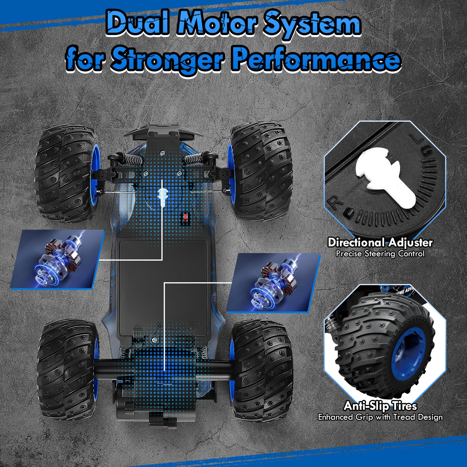 BIFYTON RC car anti-skid tires for steady grip
