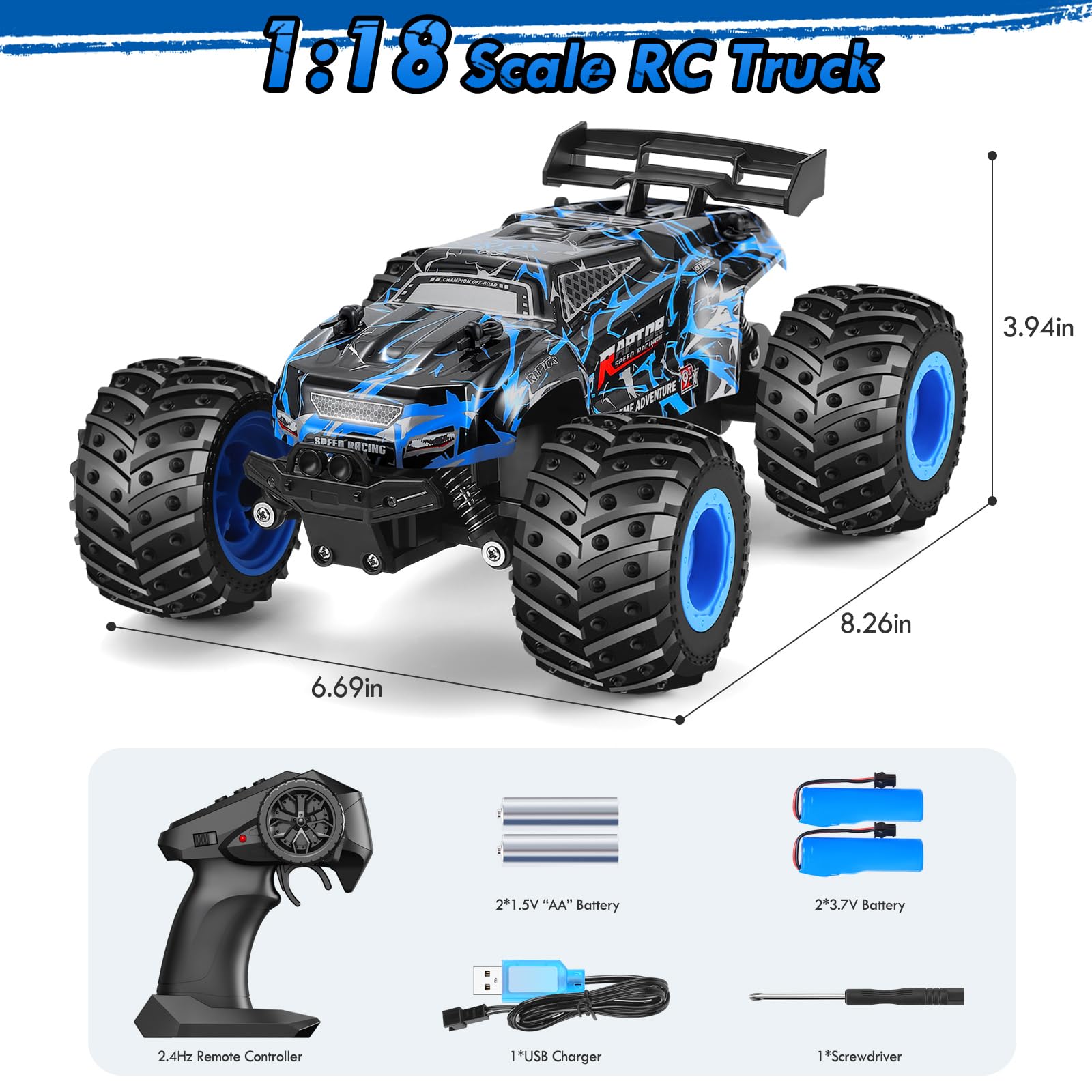 BIFYTON RC car vibrant LED body lights for dynamic play