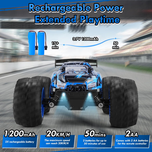 BIFYTON RC truck with LED headlights for night play