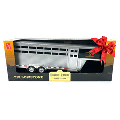 Big Country Toys AMT Yellowstone trailer with gooseneck hitch, durable play for farm toy enthusiasts.