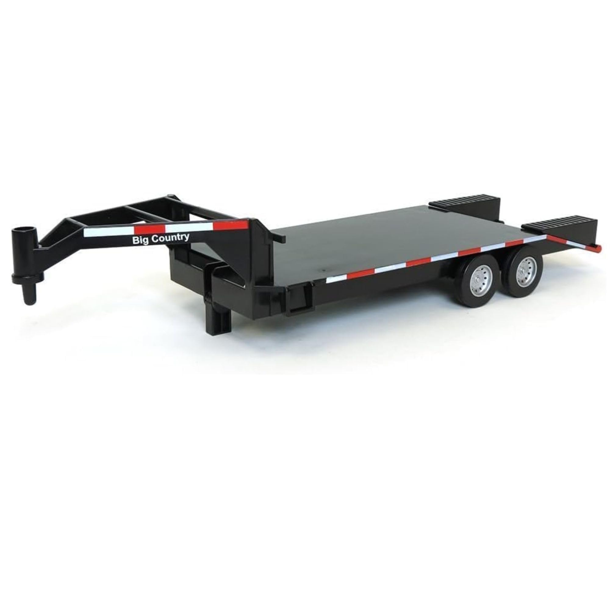 Big Country Toys flatbed trailer with gooseneck hitch for realistic tractor hauls